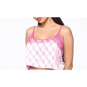 FASHIONNOVA In Your FN Dreams Satin Pink top